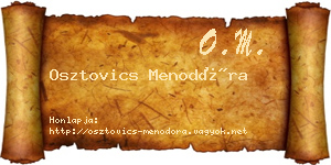 Osztovics Menodóra névjegykártya